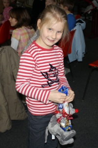 Nikolaus am 5.12.2009 bei den Schusterkindern