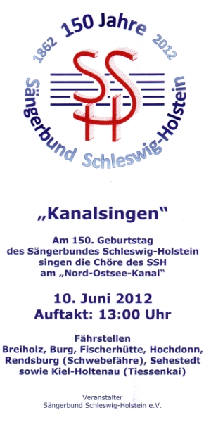 Flyer des Sängferbundes Schleswig-Holstein