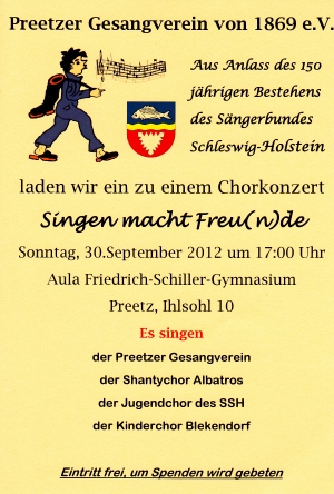 Flyer Chorkonzert 2012